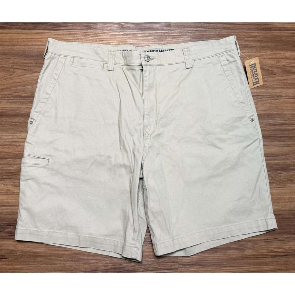 Duluth Trading DuluthFlex Ballroom Khaki Shorts Mens Tan Relaxed Fit Sz 38